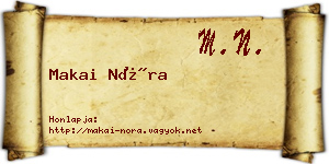 Makai Nóra névjegykártya