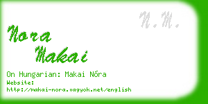 nora makai business card